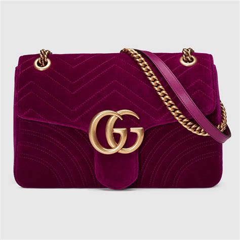 bags gucci velvet|Gucci marmont medium shoulder bag.